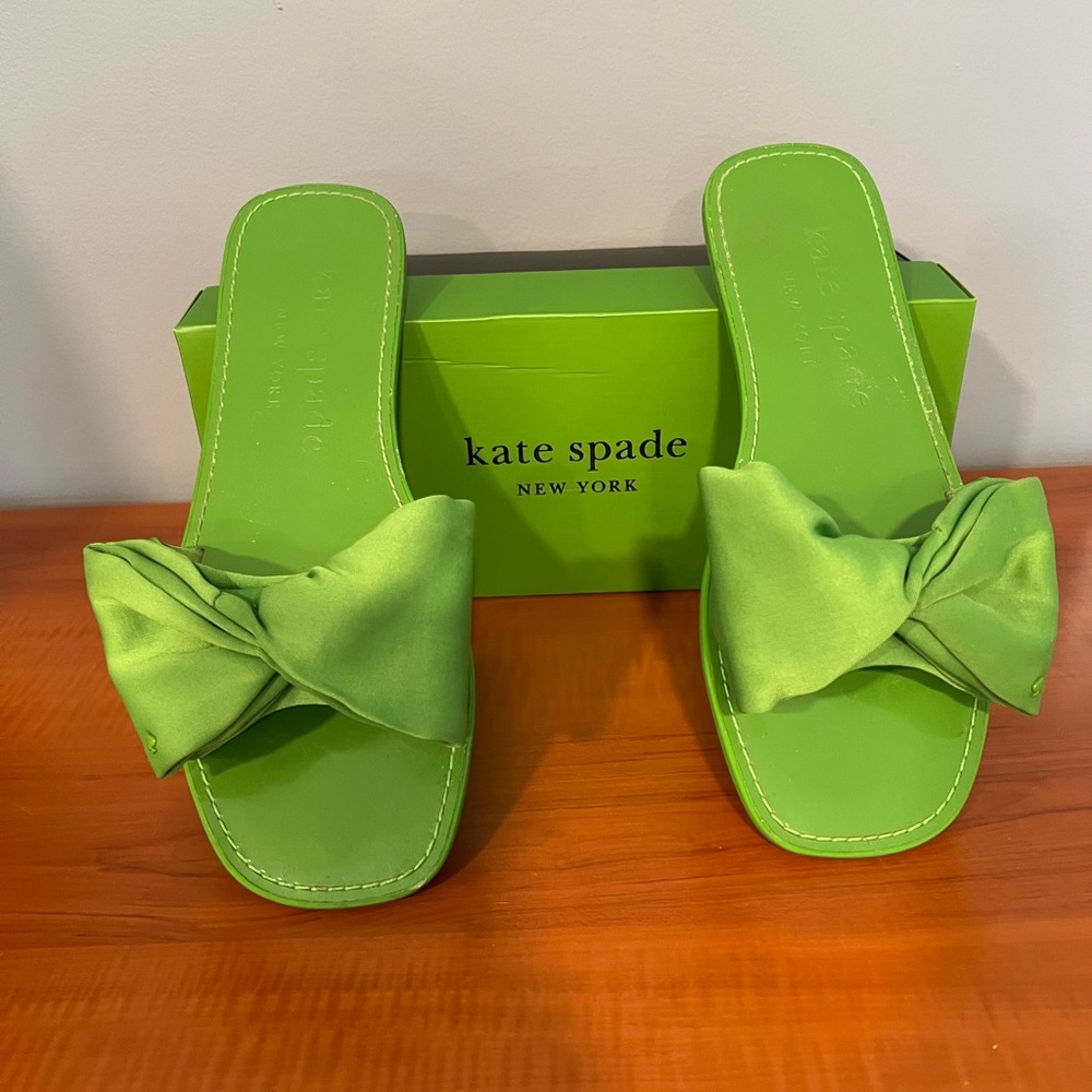Kate Spade Lime Green Bikini Bow Sandals